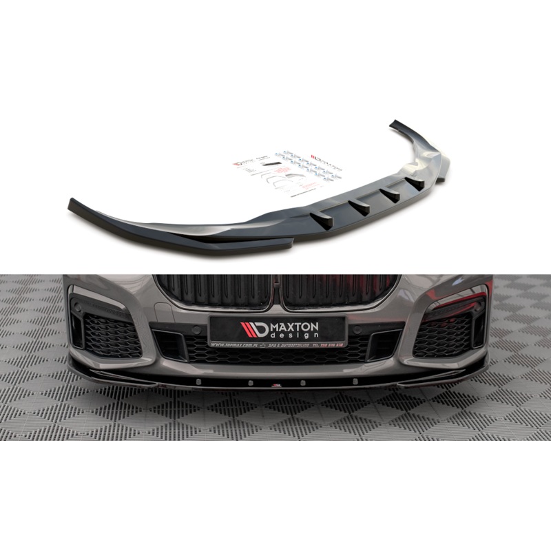 FRONT SPLITTER V.1 BMW 7 G11 M-PACK FACELIFT GLOSS BLACK