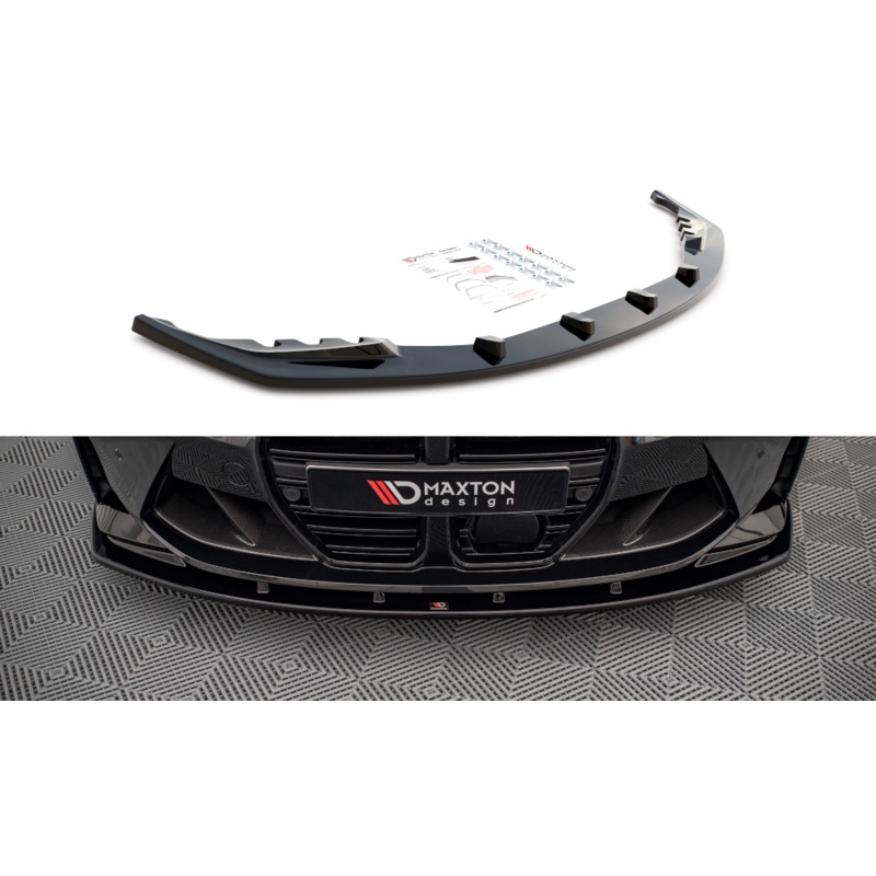 FRONT SPLITTER V.1 BMW M4 G82 / M3 G80 GLOSS BLACK