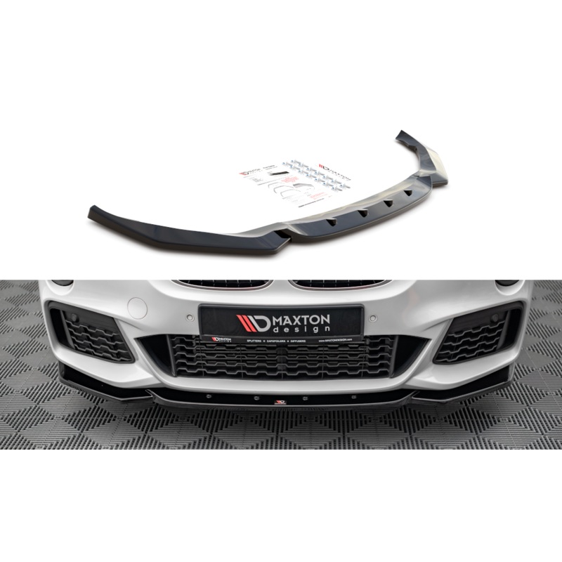 FRONT SPLITTER V.1 BMW X1 M-PACK F48 GLOSS BLACK