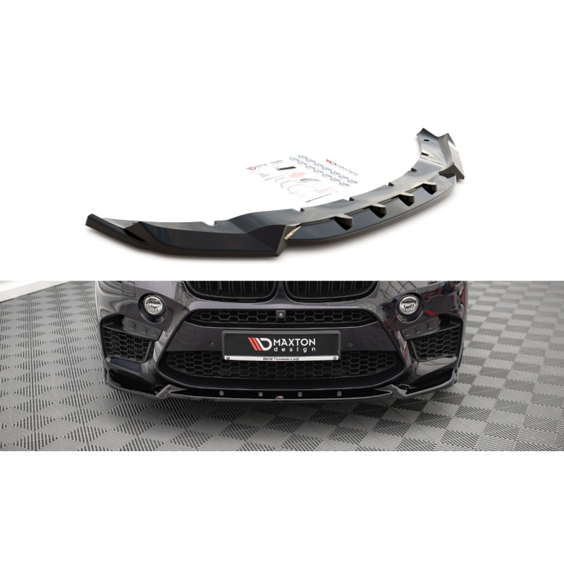 FRONT SPLITTER V.1 BMW X5 M F85 / X6 M F86 GLOSS BLACK