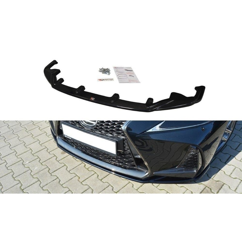 FRONT SPLITTER V.1 LEXUS IS MK3 FACELIFT F-SPORT GLOSS BLACK