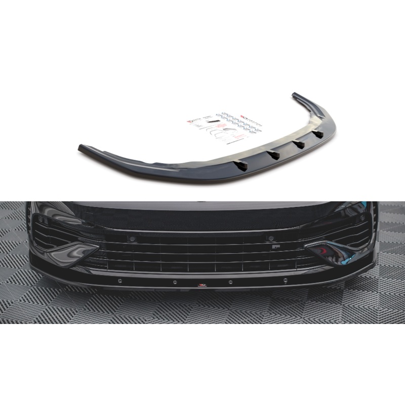 FRONT SPLITTER V.1 VOLKSWAGEN GOLF R MK8 GLOSS BLACK