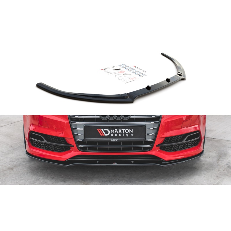 FRONT SPLITTER V.2 AUDI S3 / A3 S-LINE 8V GLOSS BLACK