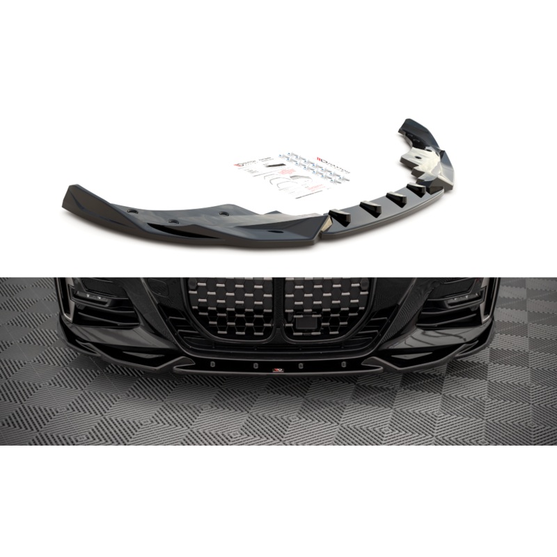 FRONT SPLITTER V.2 BMW 4 M-PACK G22 / M440I G22 GLOSS BLACK