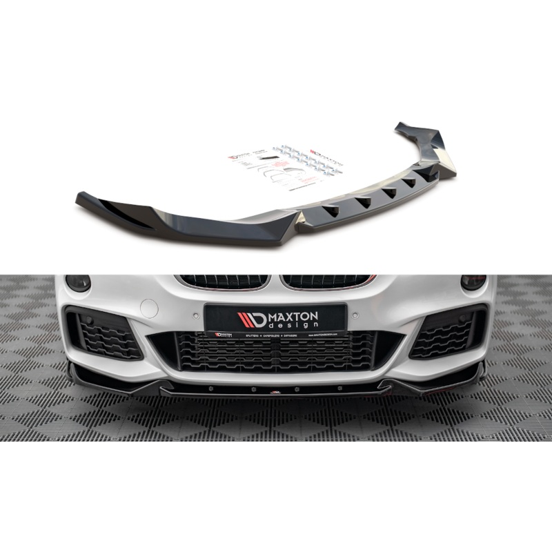 FRONT SPLITTER V.2 BMW X1 M-PACK F48 GLOSS BLACK