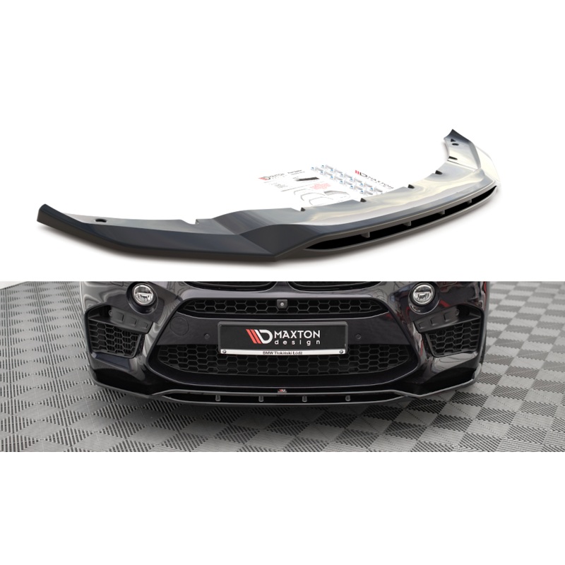 FRONT SPLITTER V.2 BMW X5 M F85 / X6 M F86 GLOSS BLACK