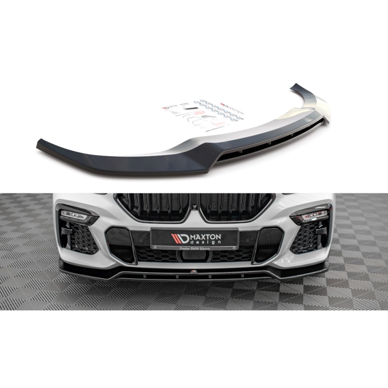 FRONT SPLITTER V.2 BMW X6 M-PACK G06 GLOSS BLACK