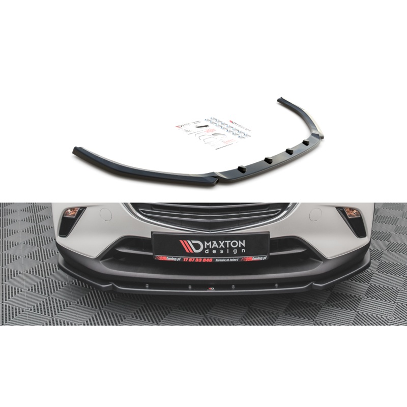 FRONT SPLITTER V.2 MAZDA CX-3 GLOSS BLACK