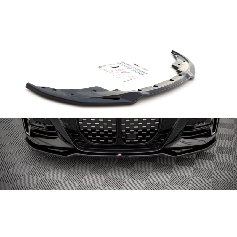 FRONT SPLITTER V.3 BMW 4 M-PACK G22 / M440I G22 GLOSS BLACK