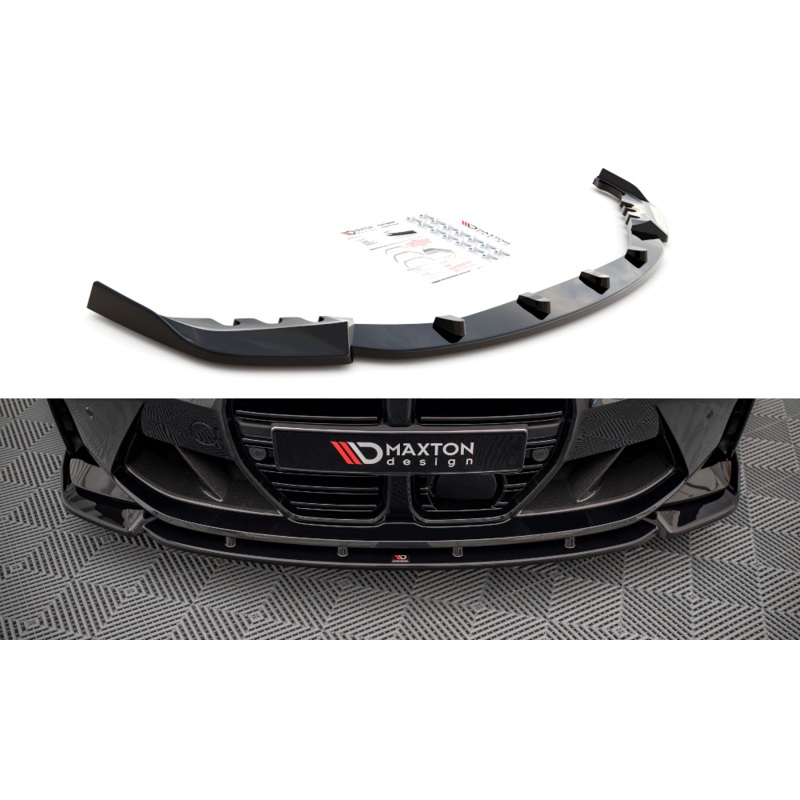 FRONT SPLITTER V.3 BMW M4 G82 / M3 G80 GLOSS BLACK