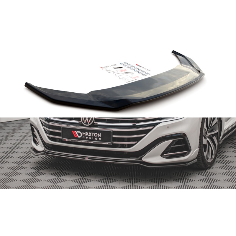 FRONT SPLITTER V.3 VOLKSWAGEN ARTEON R-LINE FACELIFT GLOSS BLACK