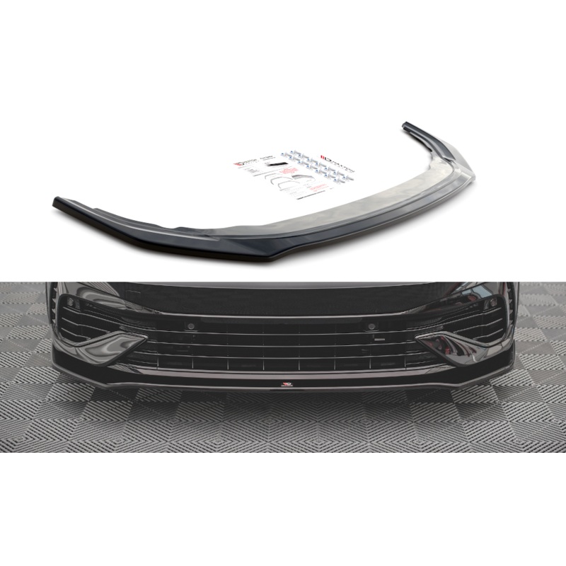 FRONT SPLITTER V.3 VOLKSWAGEN GOLF R MK8 GLOSS BLACK