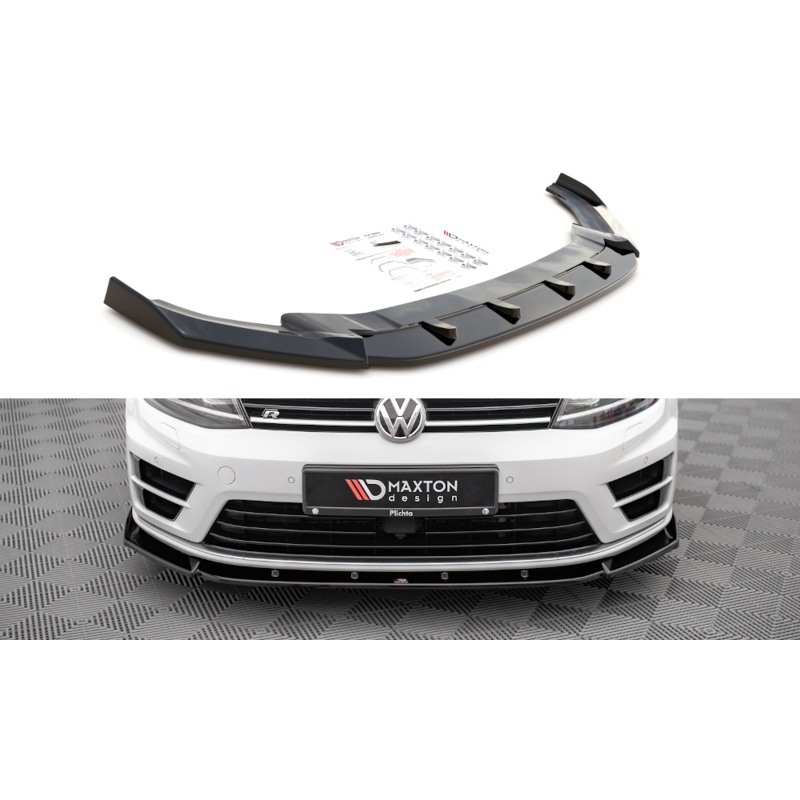 FRONT SPLITTER V.4 VOLKSWAGEN GOLF R MK7 GLOSS BLACK