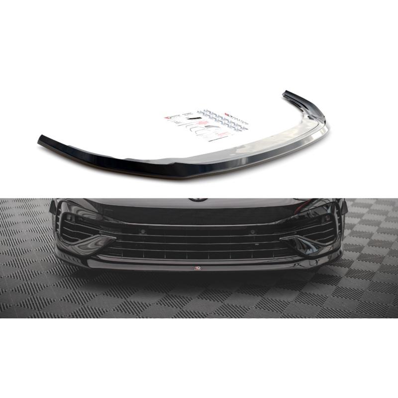 FRONT SPLITTER V.5 VOLKSWAGEN GOLF R MK8 GLOSS BLACK