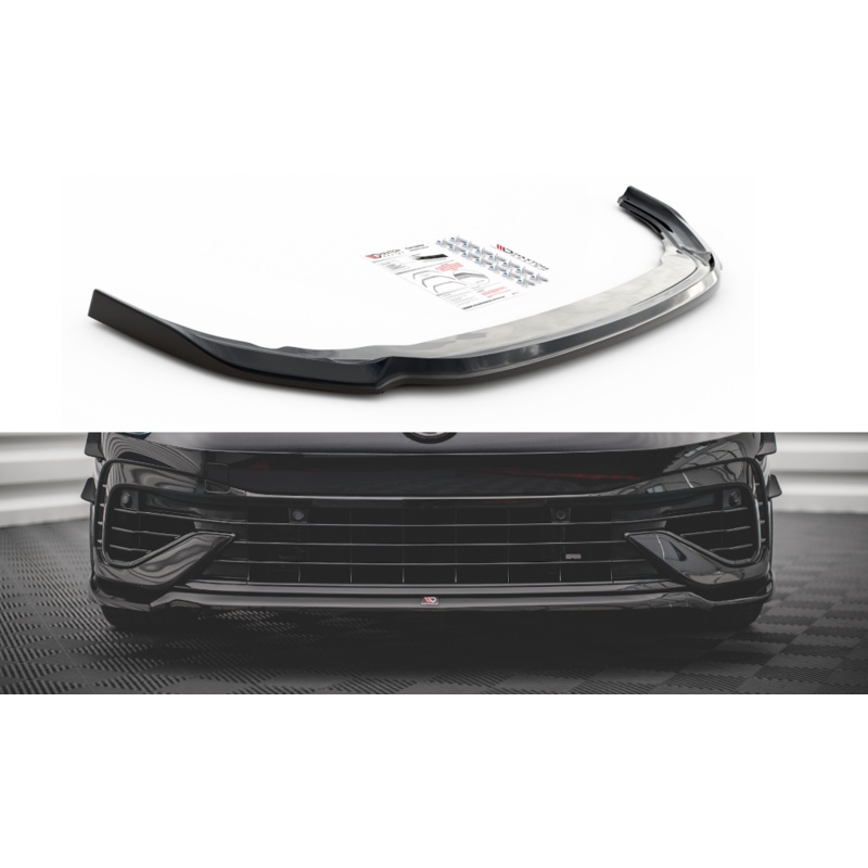 FRONT SPLITTER V.6 VOLKSWAGEN GOLF R MK8 GLOSS BLACK