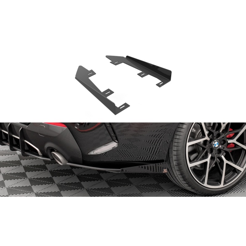 REAR SIDE FLAPS BMW 4 M-PACK G22 GLOSS BLACK