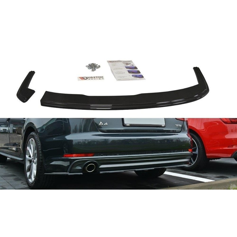 REAR SIDE SPLITTERS AUDI A4 B9 S-LINE GLOSS BLACK