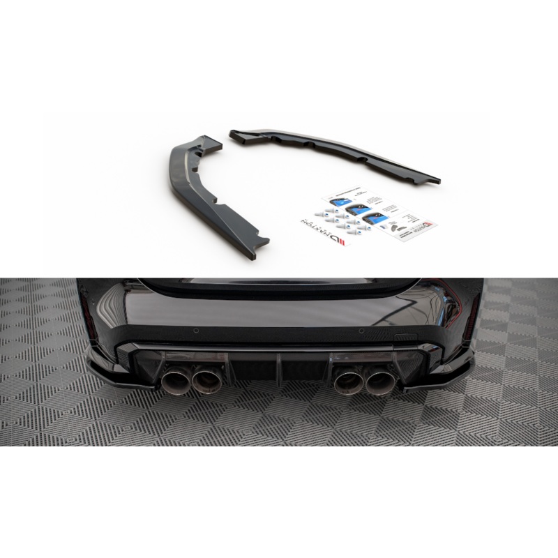 REAR SIDE SPLITTERS BMW M4 G82 GLOSS BLACK