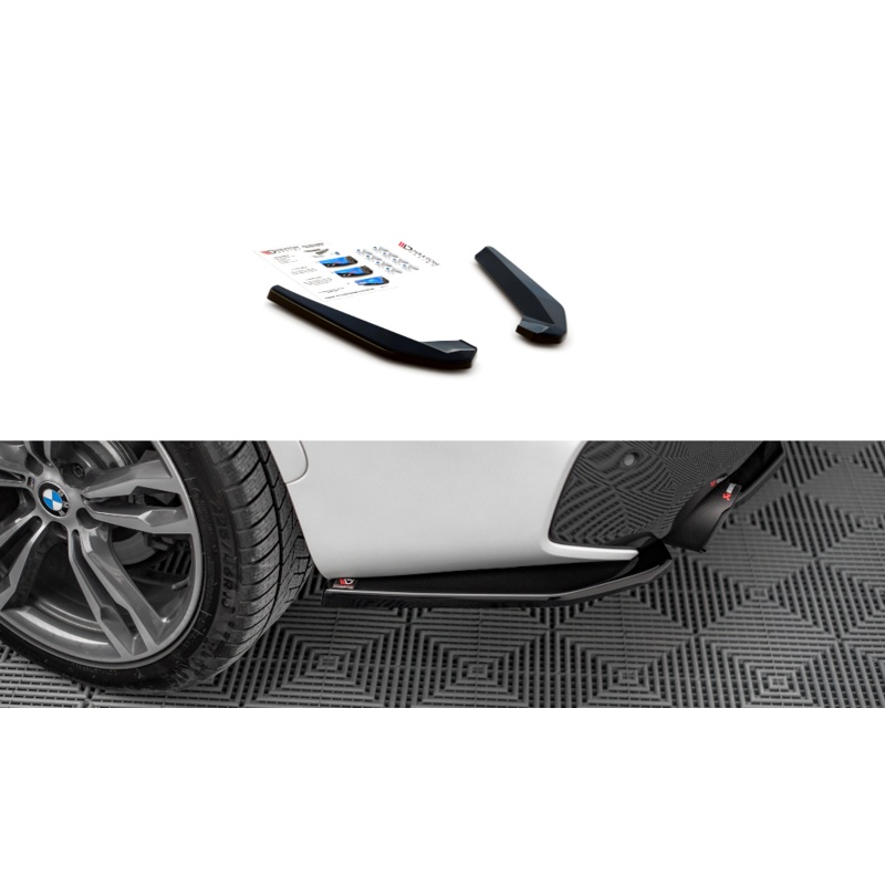 REAR SIDE SPLITTERS BMW X1 M-PACK F48 GLOSS BLACK