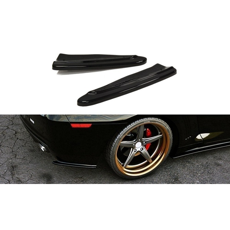 REAR SIDE SPLITTERS CHEVROLET CAMARO V SS - US VERSION (PREFACE) GLOSS BLACK