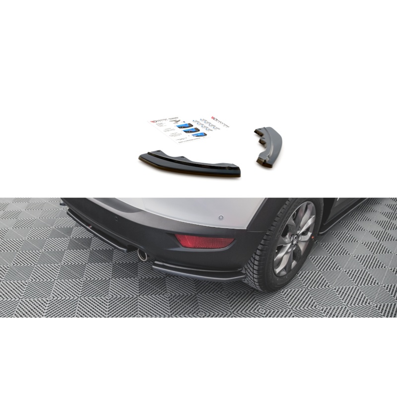 REAR SIDE SPLITTERS FOR MAZDA CX-3 GLOSS BLACK