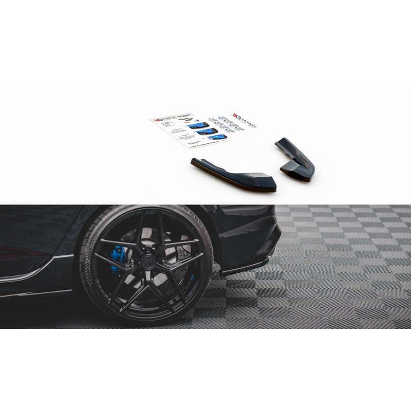 REAR SIDE SPLITTERS V.1 FOR VOLKSWAGEN GOLF R MK8 GLOSS BLACK