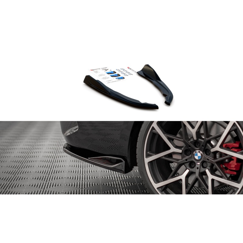 REAR SIDE SPLITTERS V.2 BMW 4 M-PACK G22 GLOSS BLACK