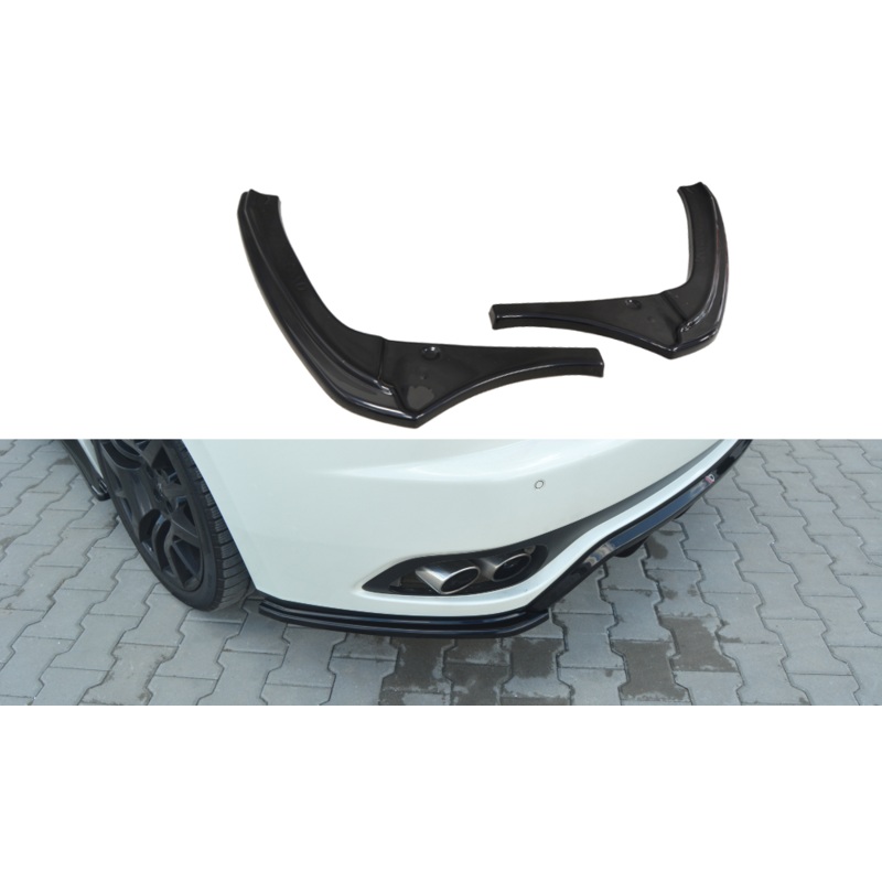 REAR SIDE SPLITTERS V.2 MASERATI GRANTURISMO  (set for Maxton valance) GLOSS BLACK