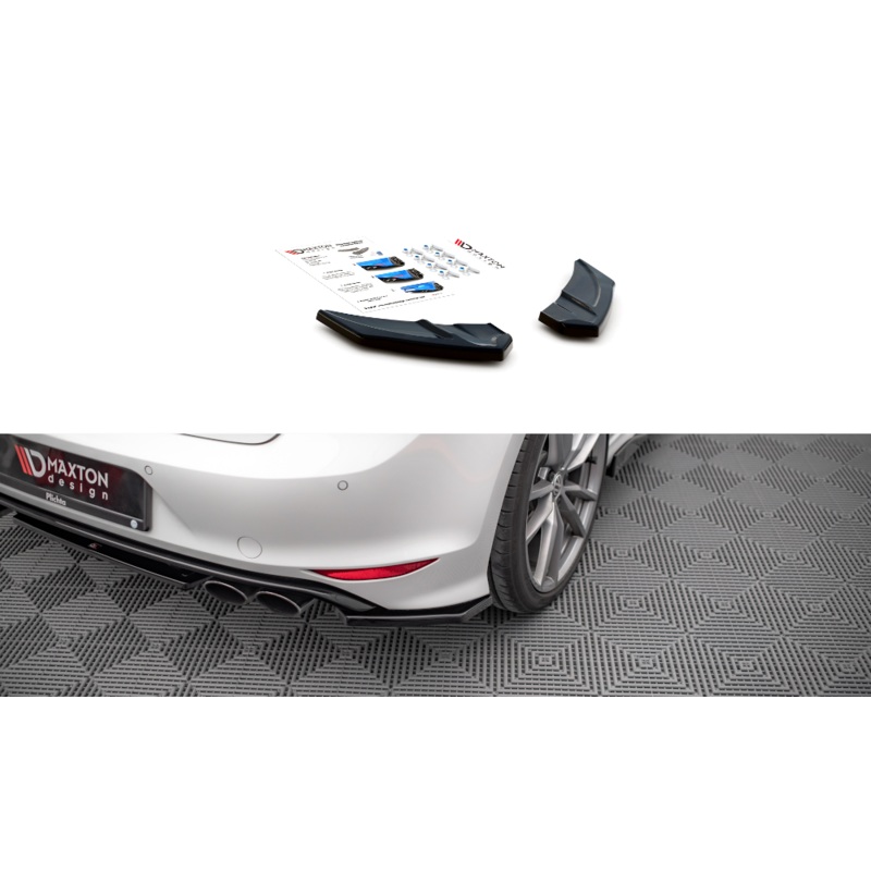 REAR SIDE SPLITTERS V.3 VOLKSWAGEN GOLF R MK7 GLOSS BLACK