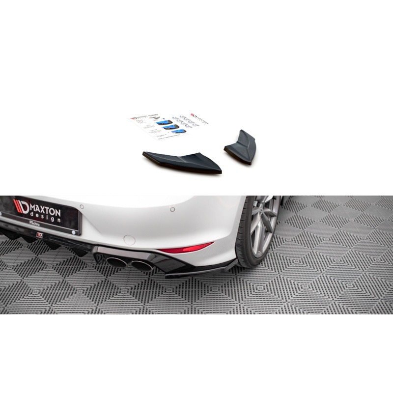 REAR SIDE SPLITTERS V.4 VOLKSWAGEN GOLF R MK7 GLOSS BLACK
