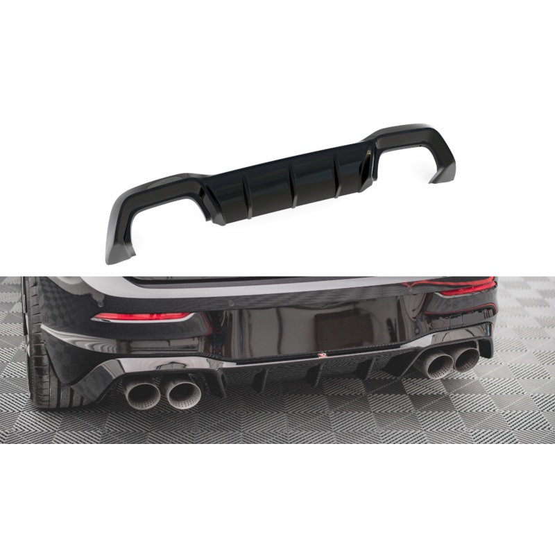 REAR VALANCE V.1 VOLKSWAGEN GOLF R MK8 GLOSS BLACK