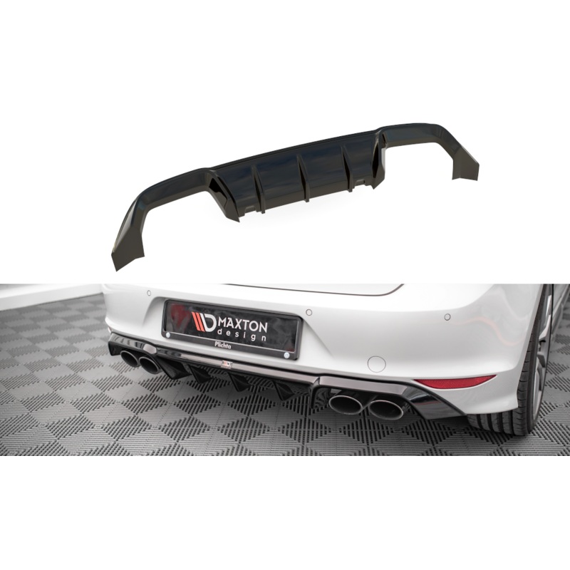 REAR VALANCE VOLKSWAGEN GOLF R MK7 GLOSS BLACK