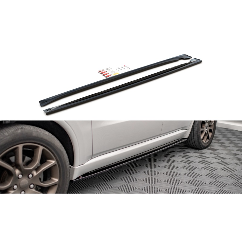 SIDE SKIRTS DIFFUSERS DODGE DURANGO RT MK3 GLOSS BLACK