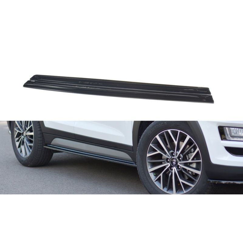 SIDE SKIRTS DIFFUSERS HYUNDAI TUCSON MK3 FACELIFT GLOSS BLACK