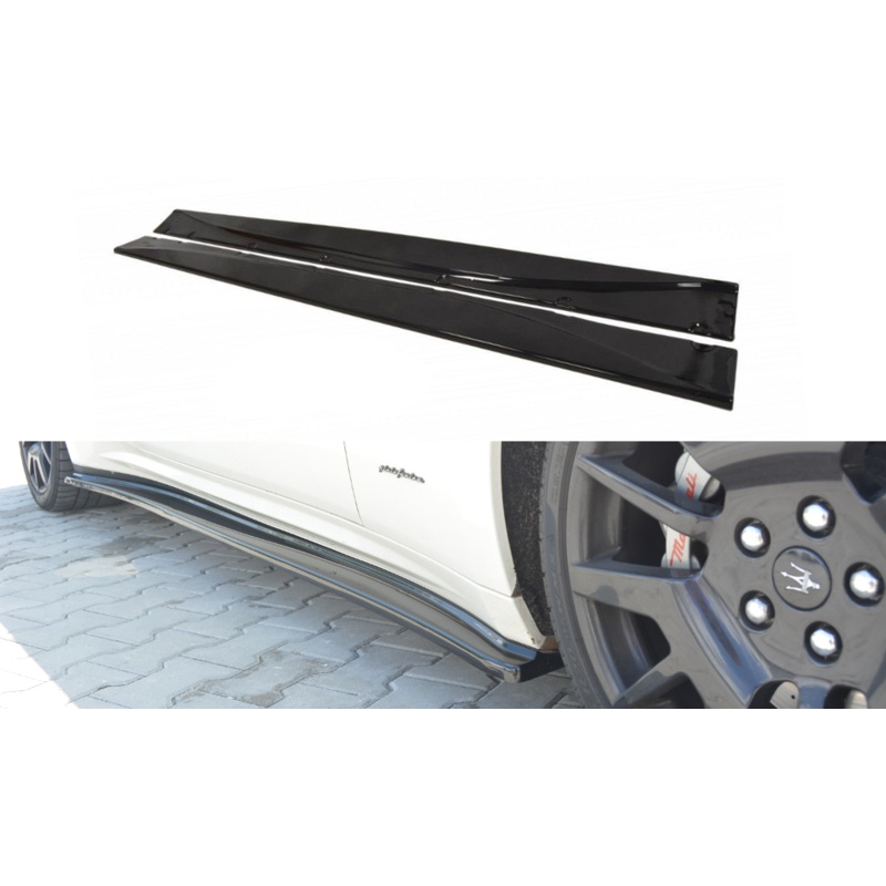 SIDE SKIRTS DIFFUSERS MASERATI GRANTURISMO GLOSS BLACK