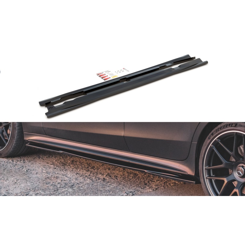SIDE SKIRTS DIFFUSERS MERCEDES-AMG GT 53 4-DOOR COUPE GLOSS BLACK