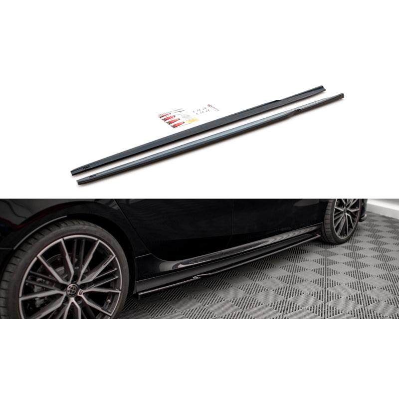SIDE SKIRTS DIFFUSERS V.1 BMW 2 GRAN COUPE M-PACK F44 GLOSS BLACK