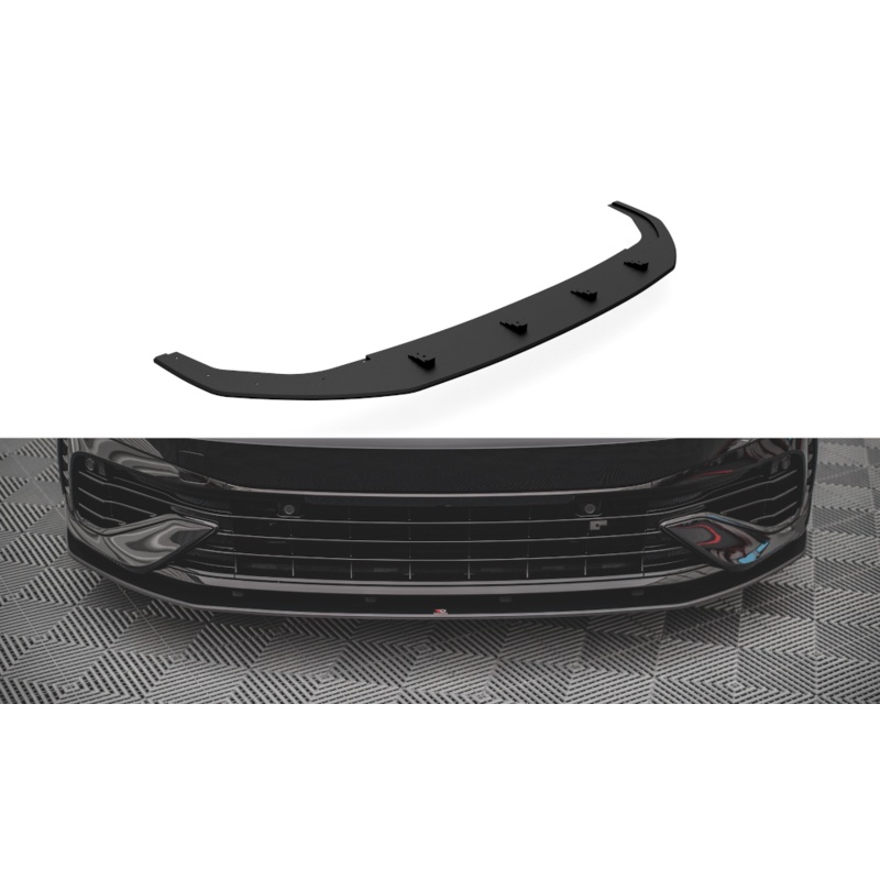STREET PRO FRONT SPLITTER VOLKSWAGEN GOLF R MK8 BLACK
