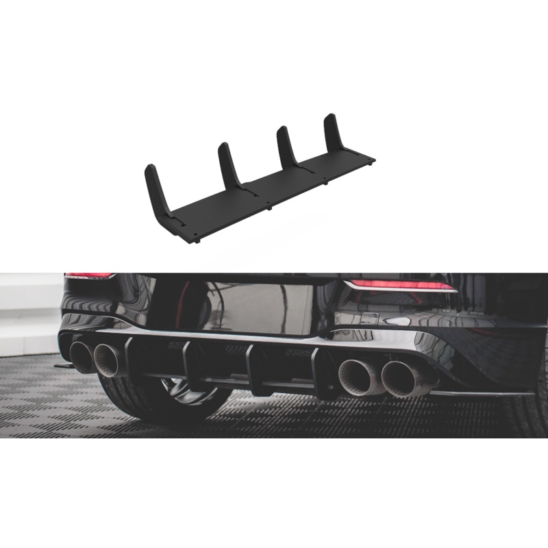 STREET PRO REAR DIFFUSER VOLKSWAGEN GOLF R MK8 BLACK