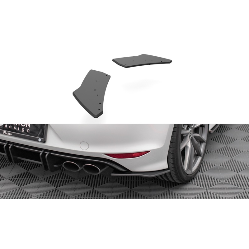 STREET PRO REAR SIDE SPLITTERS VOLKSWAGEN GOLF R MK7 BLACK