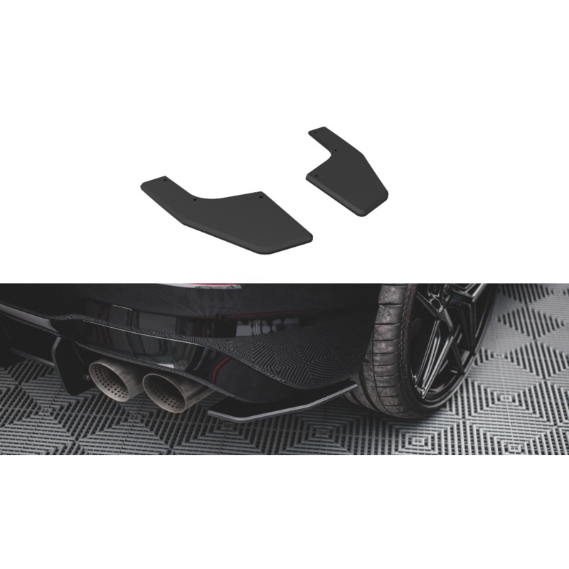 STREET PRO REAR SIDE SPLITTERS VOLKSWAGEN GOLF R MK8 BLACK