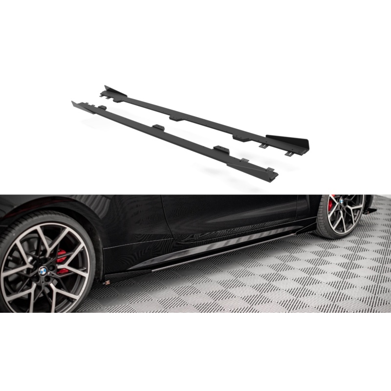 STREET PRO SIDE SKIRTS DIFFUSERS BMW 4 M-PACK G22 BLACK