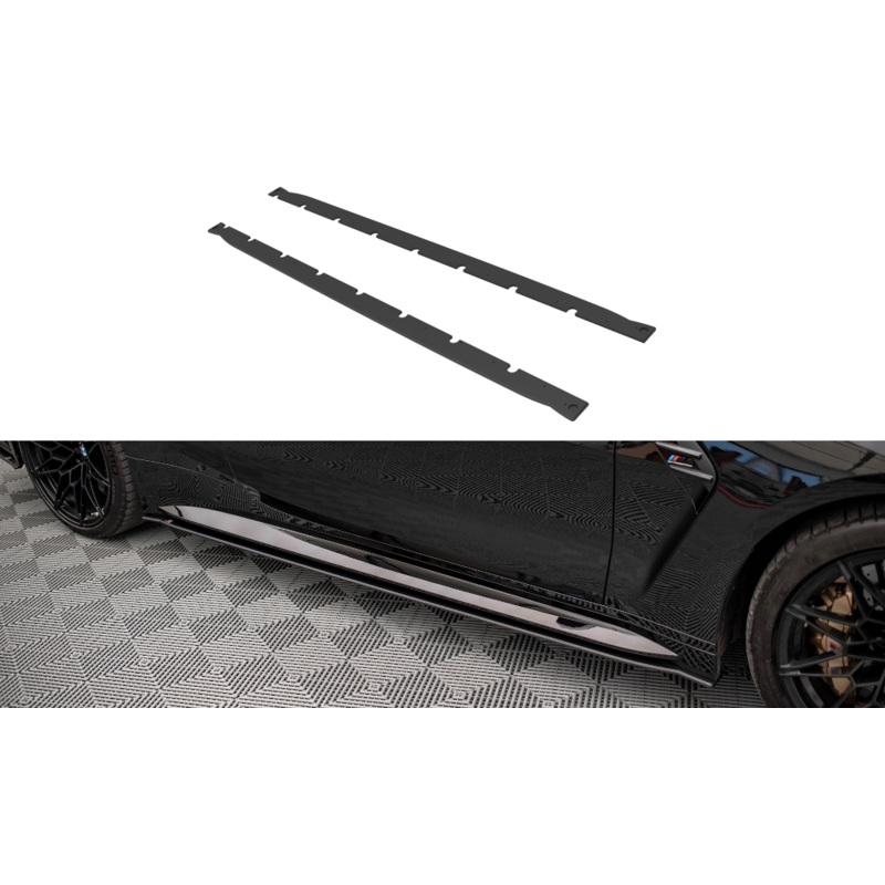 STREET PRO SIDE SKIRTS DIFFUSERS BMW M4 G82 BLACK