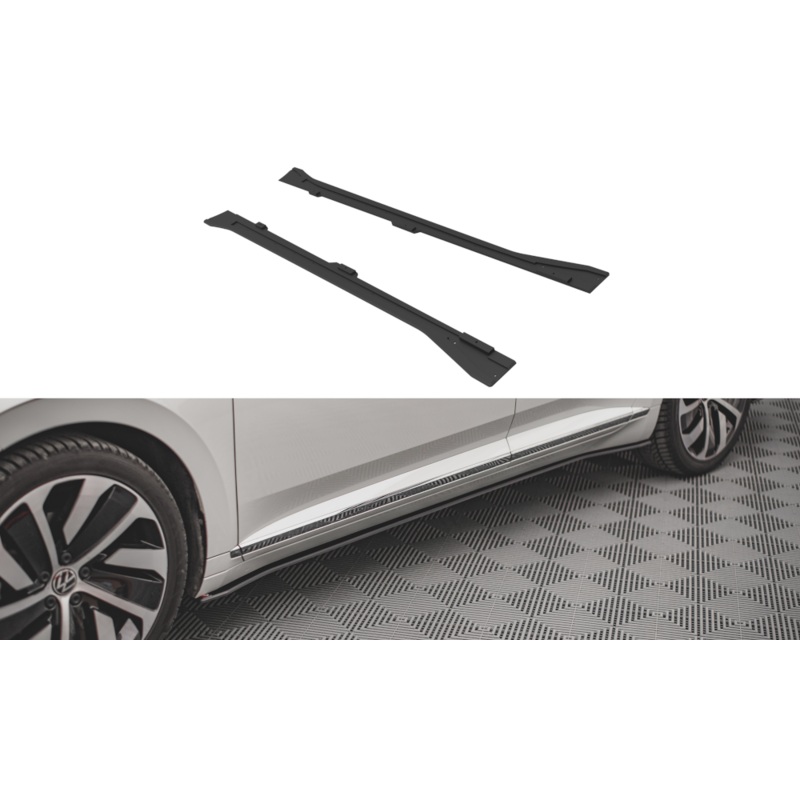 STREET PRO SIDE SKIRTS DIFFUSERS VOLKSWAGEN ARTEON R-LINE FACELIFT BLACK