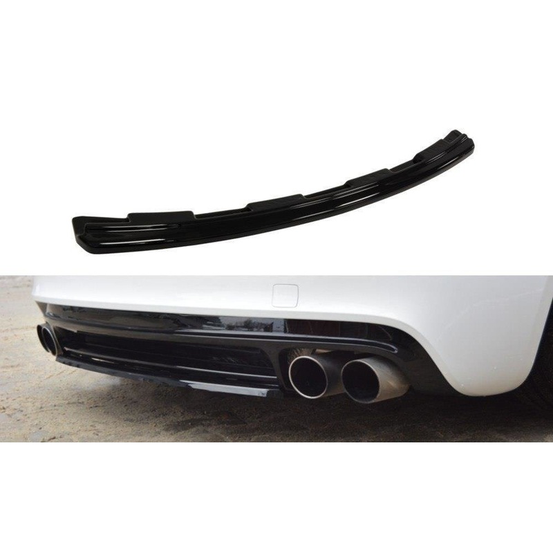 CENTRAL REAR SPLITTER AUDI TT S 8J (WITHOUT VERTICAL BARS) GLOSS BLACK
