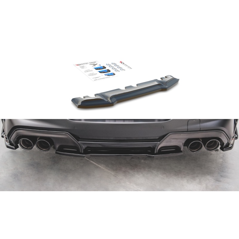 CENTRAL REAR SPLITTER FOR BMW M8 GRAN COUPE F93 / COUPE F92 GLOSS BLACK