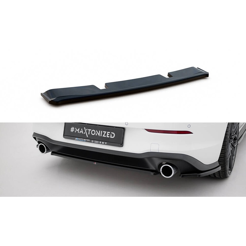 CENTRAL REAR SPLITTER VOLKSWAGEN GOLF 8 GTI GLOSS BLACK