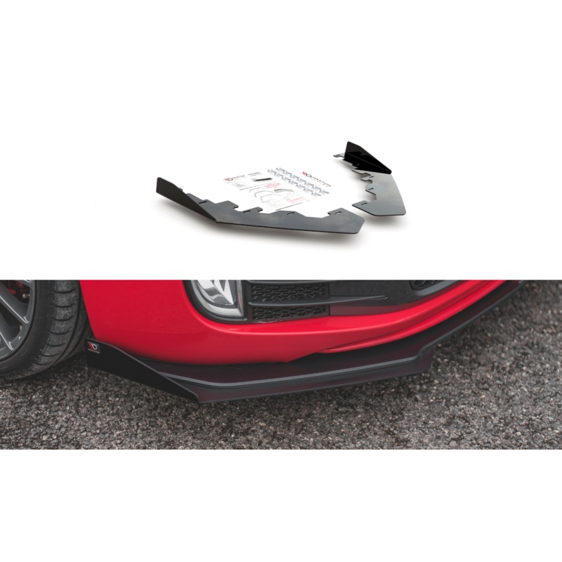 Front Splitter FLAPS VOLKSWAGEN GOLF GTI MK6 GLOSS BLACK