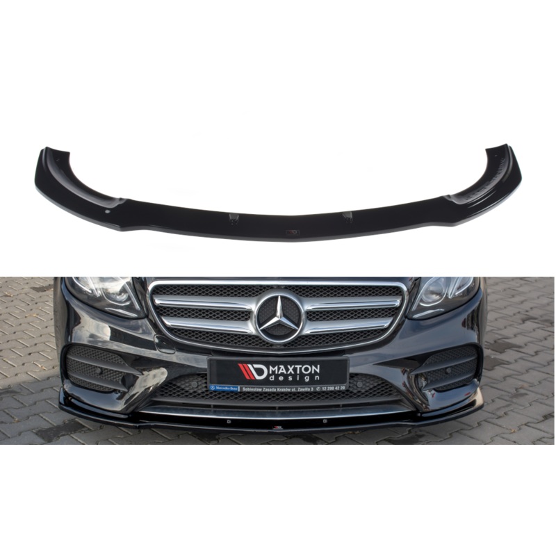 FRONT SPLITTER MERCEDES-BENZ E43 AMG / AMG-LINE W213 GLOSS BLACK