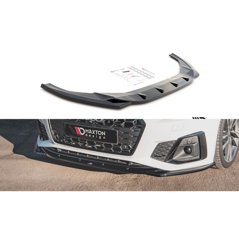 FRONT SPLITTER V.1 AUDI S5 / A5 S-LINE F5 FACELIFT GLOSS BLACK